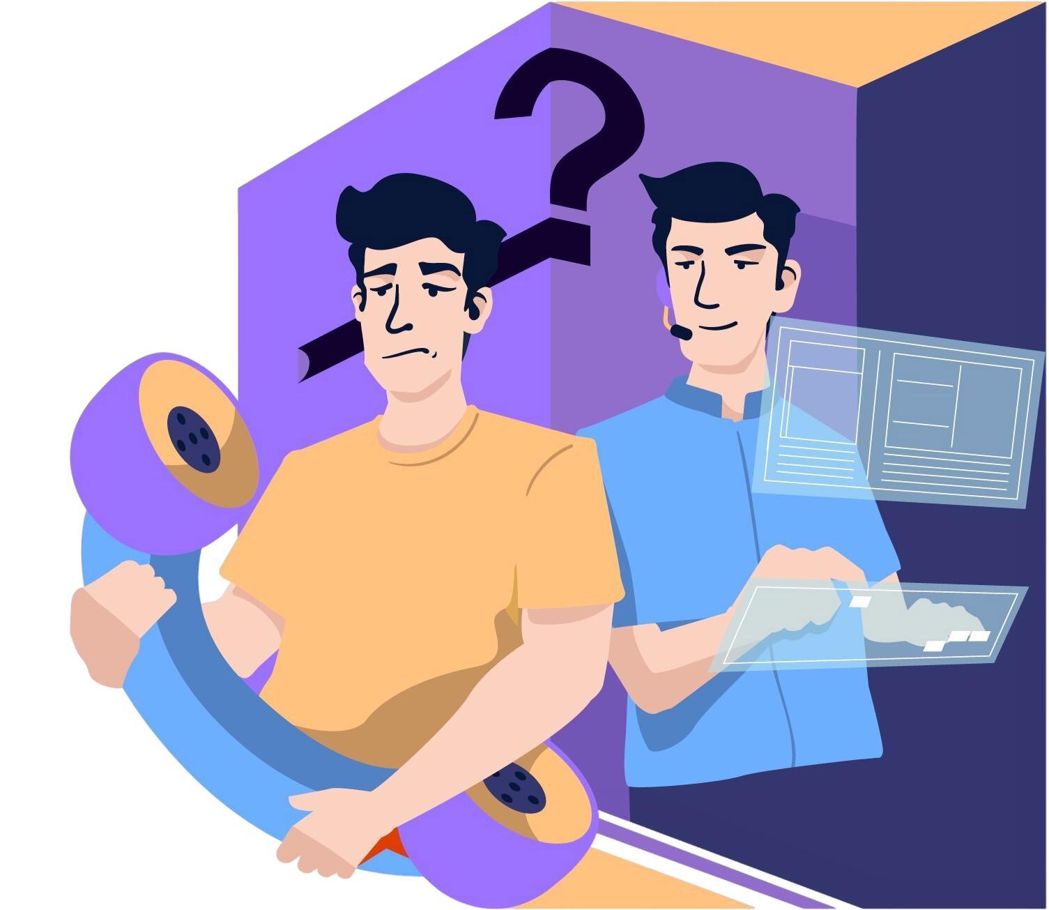 Two experts collaborating on a digital strategy to establish brand-customer connections
